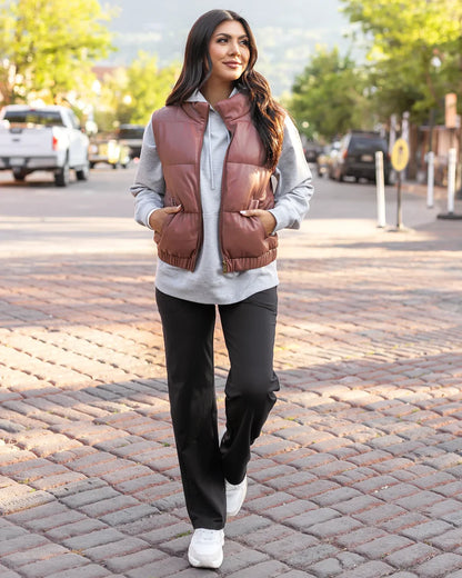 Butter Faux Leather Puffer Jacket SALE