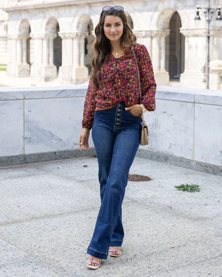 button fly flare denim SALE