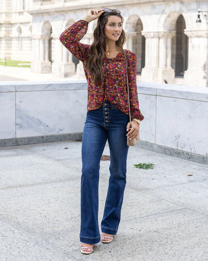 button fly flare denim SALE
