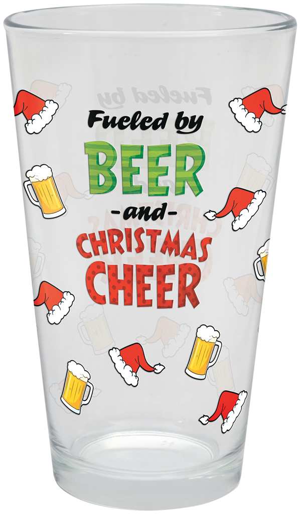 Pint Beer Glass Christmas Cheer