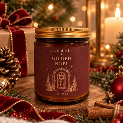 Guilded Noel Candle