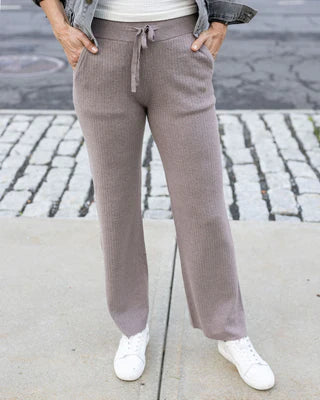 classic & cozy ribbed sweater pant