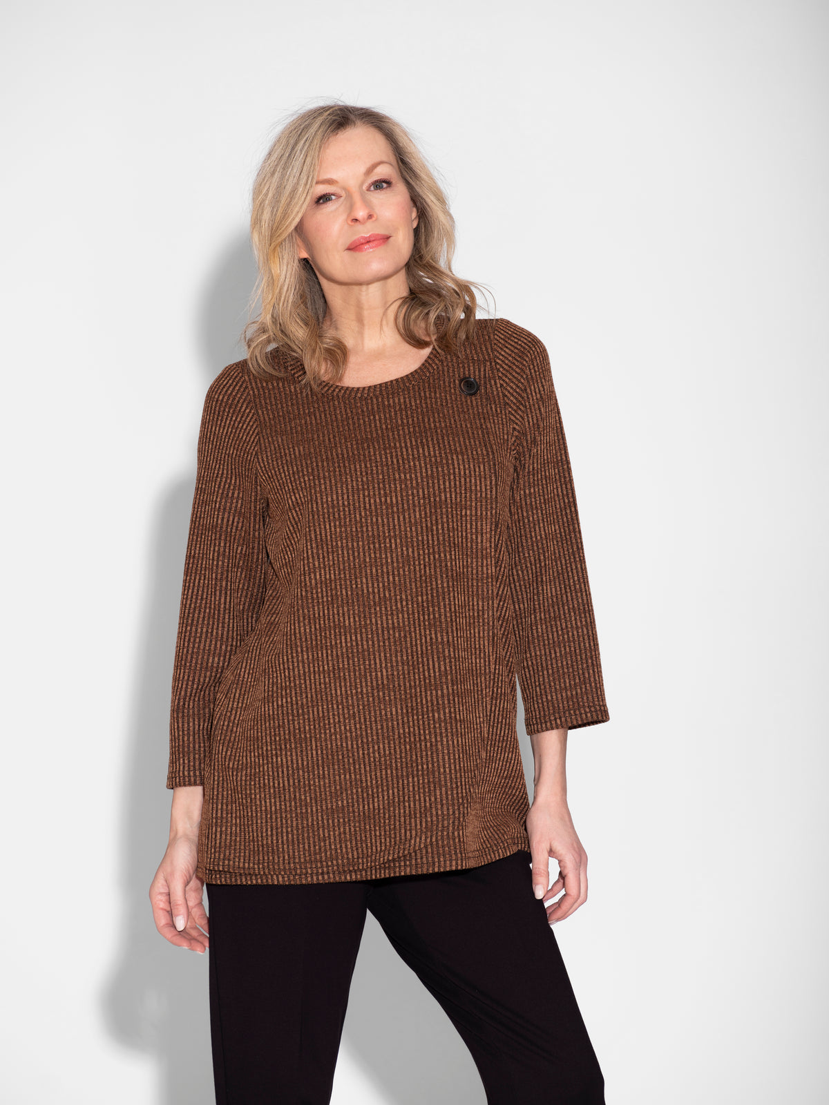 Aria Waffle Knit Top 1315-P