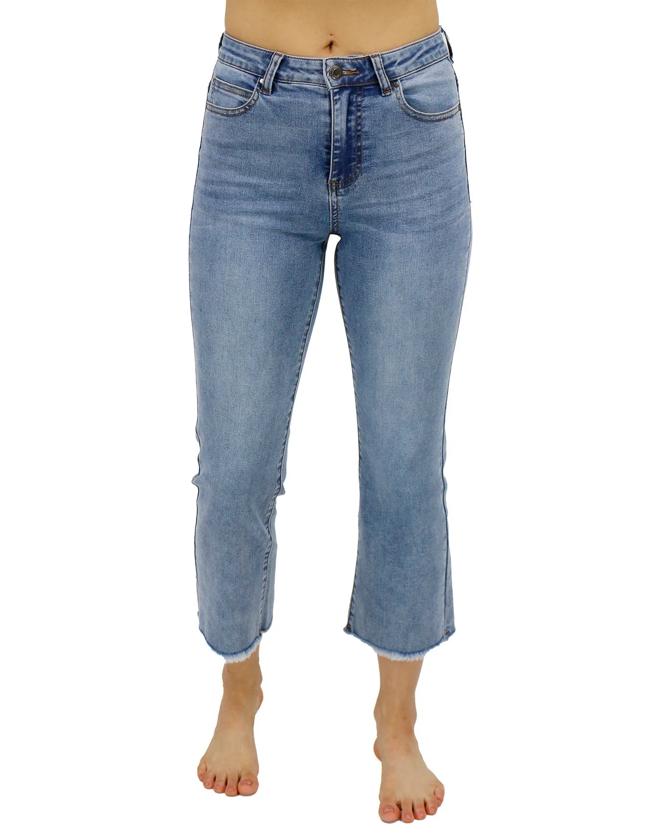 Crop Flare Denim in Medium Standard Wash SALE