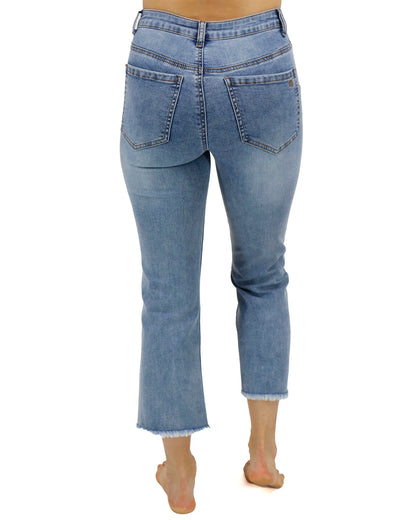 Crop Flare Denim in Medium Standard Wash SALE