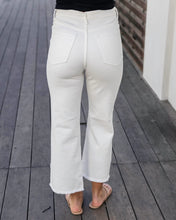 Load image into Gallery viewer, Cropped White Wide Leg Denim
