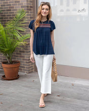 Load image into Gallery viewer, Cropped White Wide Leg Denim
