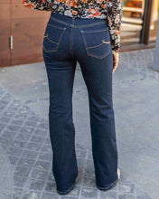 Load image into Gallery viewer, Designer Denim Flare Mid Rise Jeans
