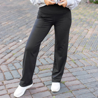 Fleece Lined Straight Leg Lounge Pants