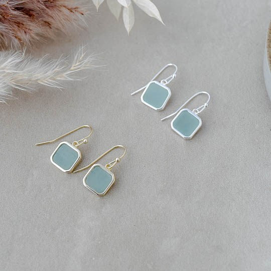 Florence Earrings - Amazonite