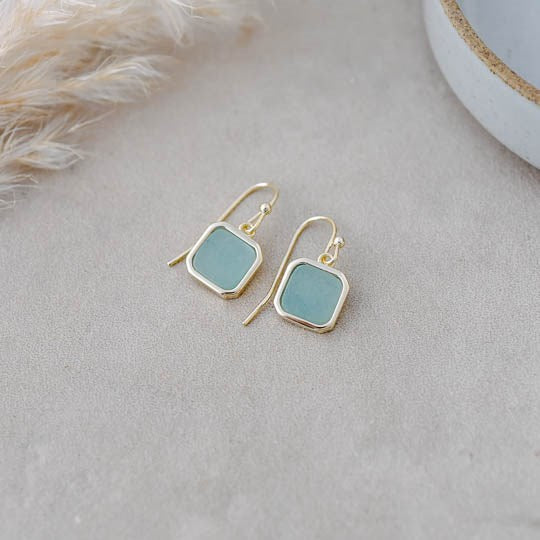 Florence Earrings - Amazonite