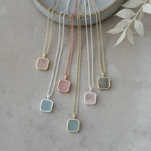 Load image into Gallery viewer, Florence Square Necklace - Amazonite
