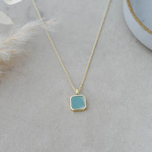 Load image into Gallery viewer, Florence Square Necklace - Amazonite
