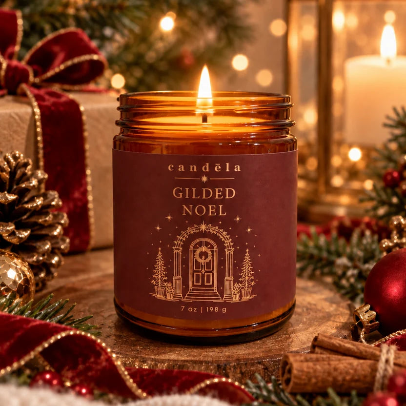 Guilded Noel Candle