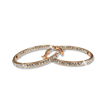 Load image into Gallery viewer, Earring 30mm Round Crystal Hoop Earrings
