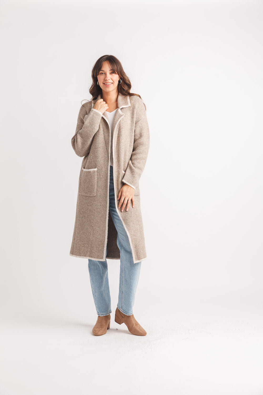 Knit Lapel Coatigan