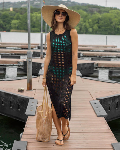 Capri Knit Swim Cover-Up in Black