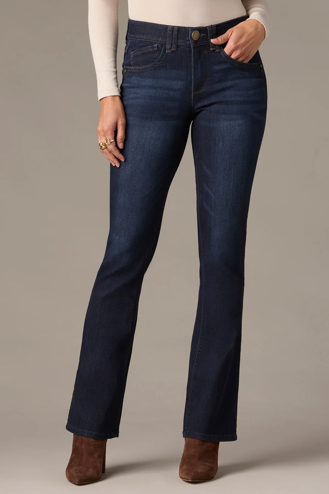 Brittany Mid-Rise Itty Bitty Boot Jeans P1241BBEA/F5