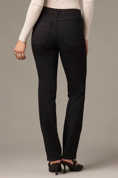 Sawyer Mid-Rise Straight Leg Jeans in Black