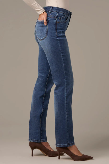 Sawyer Mid-Rise Straight Leg Jeans in Indigo Artisanal Wash P2561WE1D