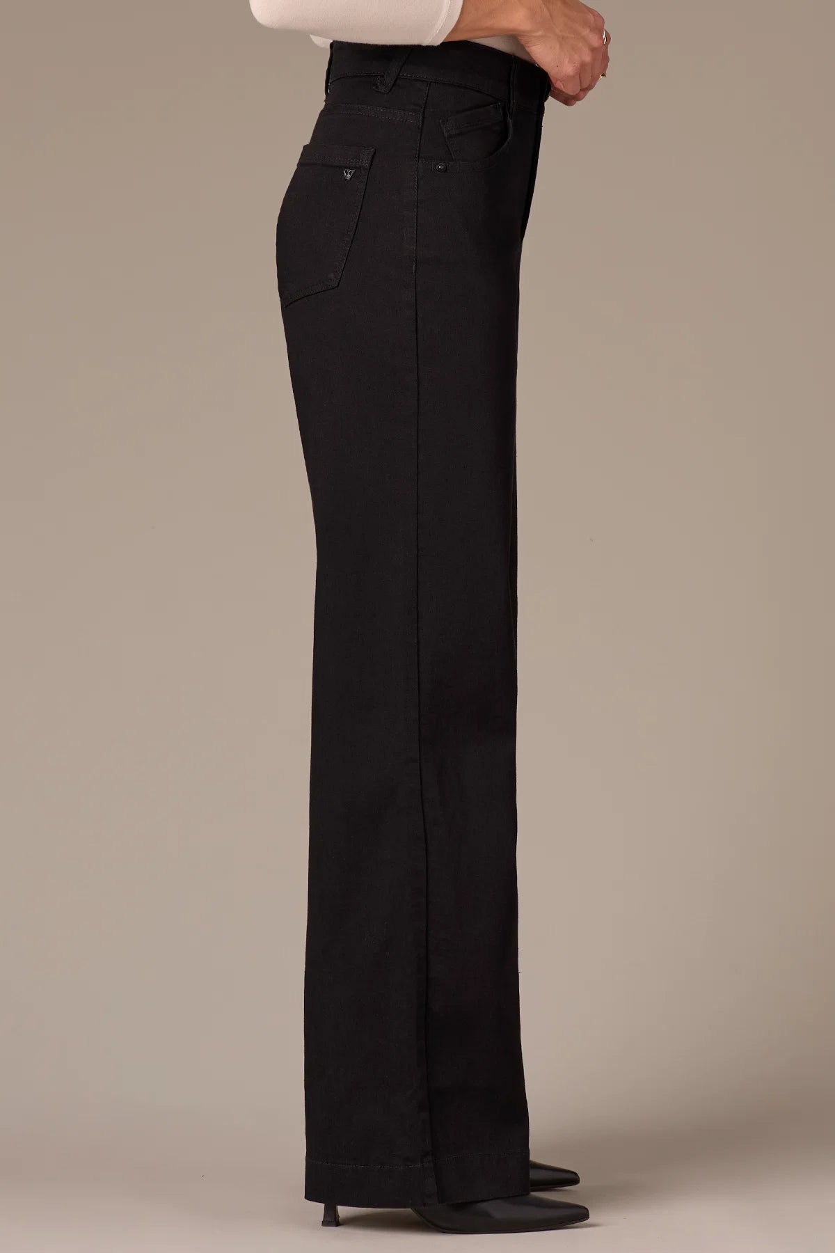 Sam High Rise Wide Leg Jeans in Black