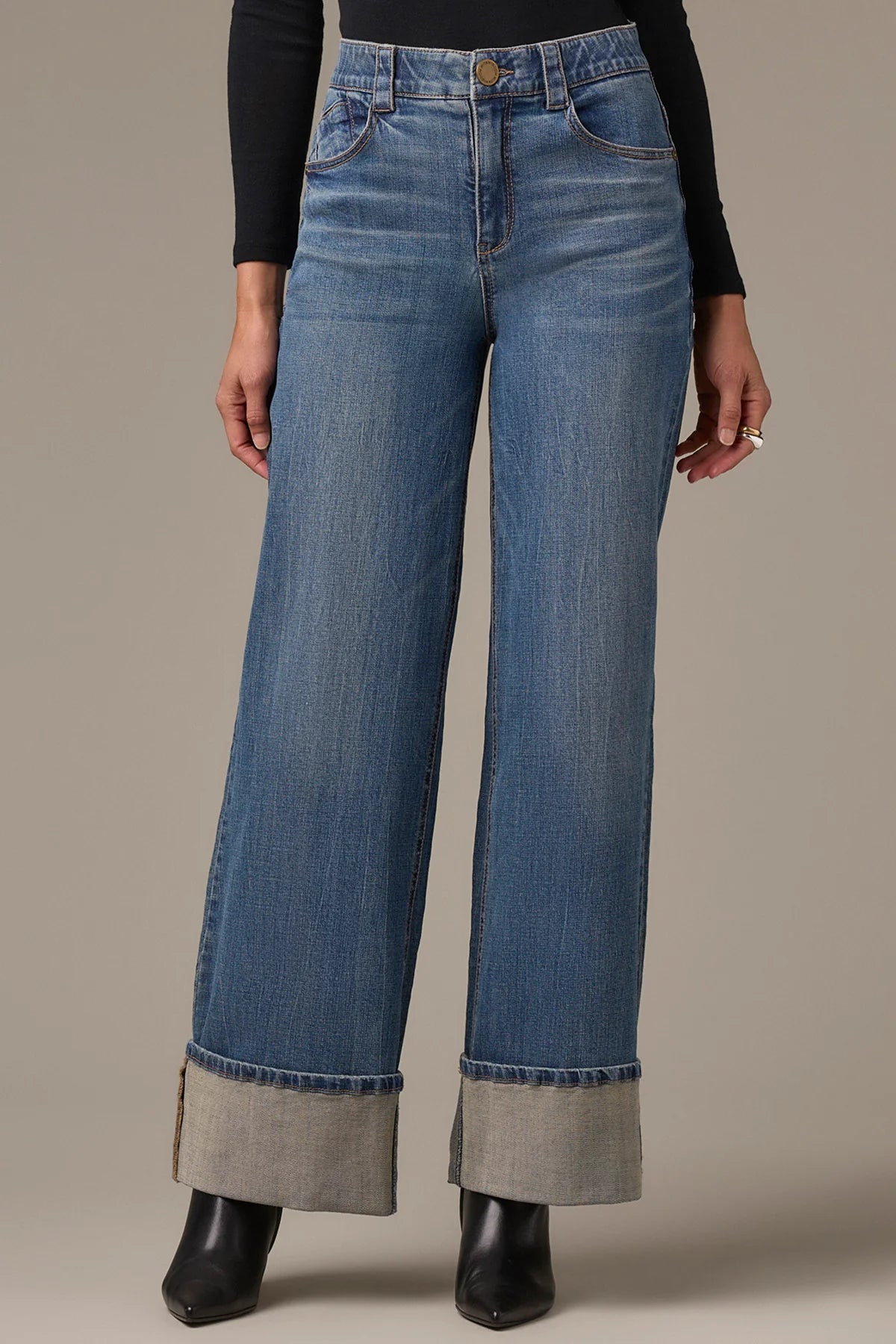 Skyrise Fixed Cuff Wide Leg JeansP28801YPB