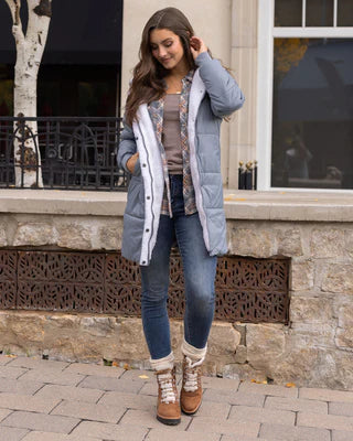 longline hooded puffer jacket SALE