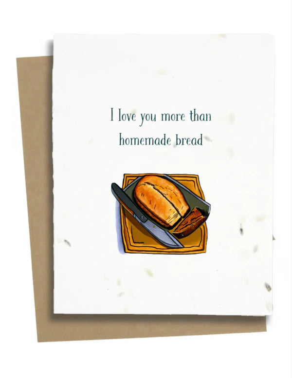 I Love You More Than Bread Card - MTB