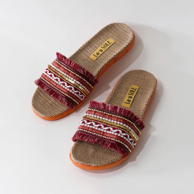 Boho Slides - Red