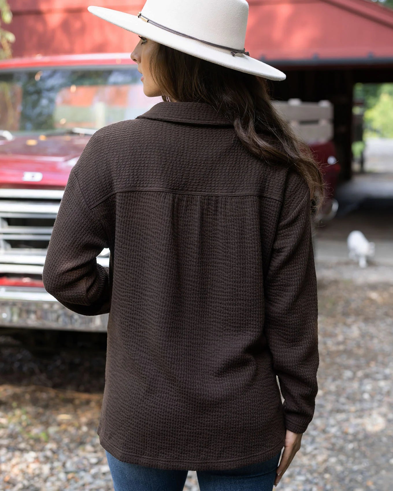 luxe ribbed shacket SALE