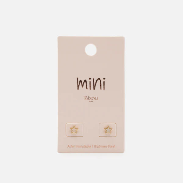 Mini pale pink flower gold earrings with central cubic zirconia in stainless steel