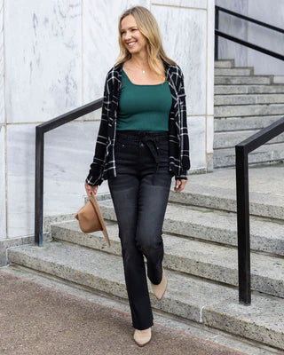 micro ribbed square neck perfect fit tank SALE