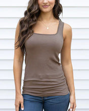 Load image into Gallery viewer, micro ribbed square neck perfect fit tank
