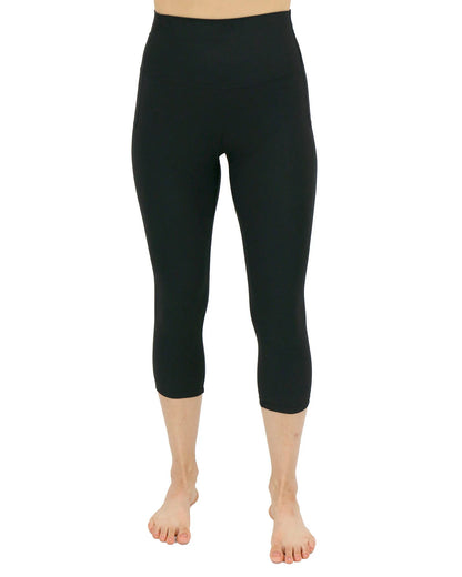 Cropped Midweight Daily Pocket Leggings-Black