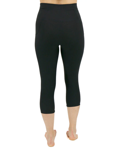Cropped Midweight Daily Pocket Leggings-Black