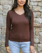 Load image into Gallery viewer, Modal V-Neck Long Sleeve Top
