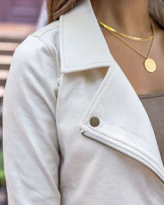 move free leather-like moto jacket