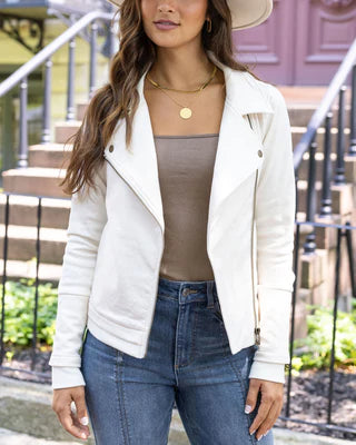 move free leather-like moto jacket
