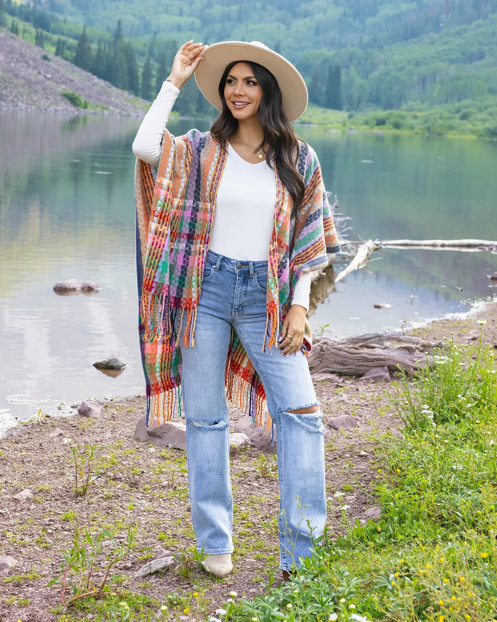 Modal V-Neck Long Sleeve Top-SALE