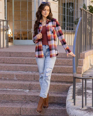Northern Plaid Flannel Top
