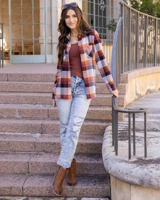 Northern Plaid Flannel Top