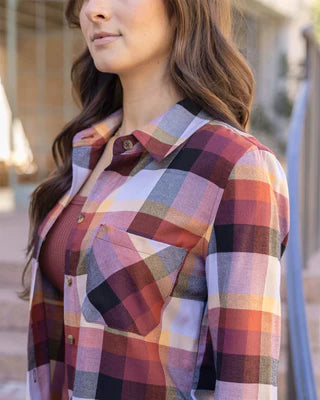 Northern Plaid Flannel Top