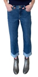 Hi Rise Boyfriend with Fray Cuff