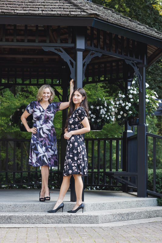 Floral Mesh And Jersey REVERSIBLE Dress