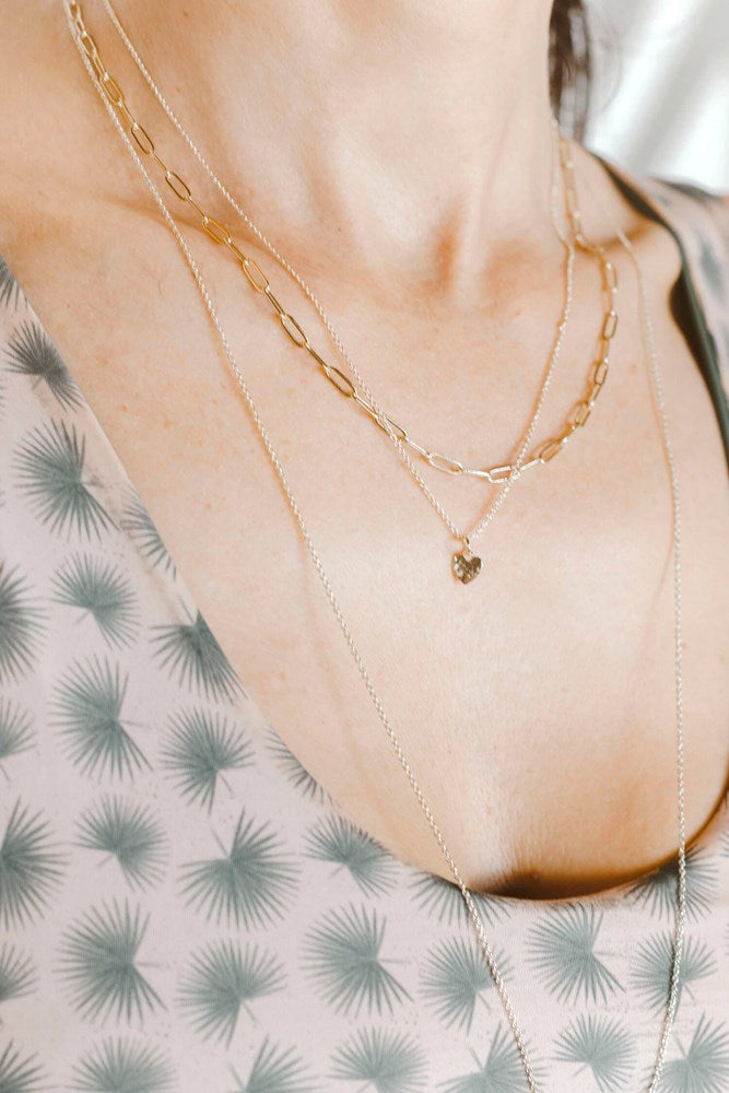 Paper Clip Heart Necklace