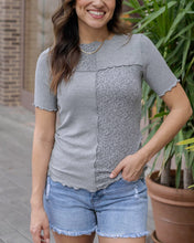 Load image into Gallery viewer, Patched Ribbed Knit Tee SALE
