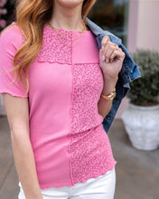 Load image into Gallery viewer, Patched Ribbed Knit Tee SALE
