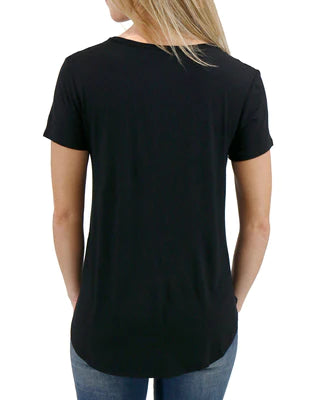 Perfect V-Neck Solid Black SALE