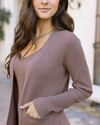 ribbed knit cardigan SALE