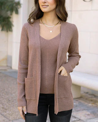 ribbed knit cardigan SALE